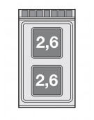 Piano di cottura in acciaio inox CrNi 18/10 AISI 304 trifase-5,2kw, 2 piastre quadre su mobile a giorno - cm 40x70,5x90h