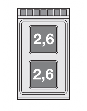 Piano di cottura in acciaio inox CrNi 18/10 AISI 304 trifase-5,2kw, 2 piastre quadre su mobile a giorno - cm 40x70,5x90h