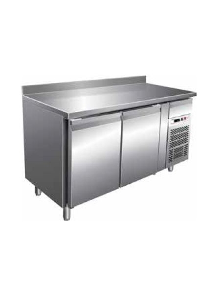 Tavolo refrigerato con alzatina 2 Porte cm. 136x60x85h