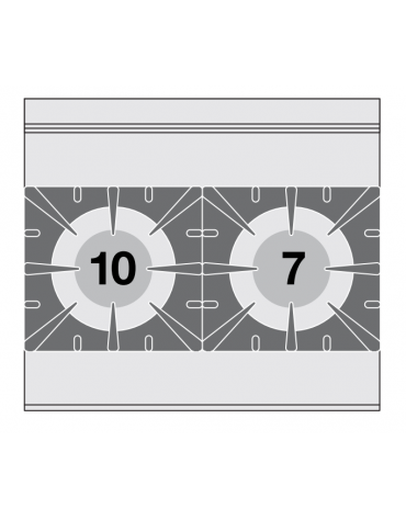 Piano di cottura a gas in acciaio inox CrNi 18/10 AISI 304, 2 fuochi su mobile a giorno - cm 80x70,5x90h
