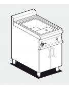 Cuocipasta elett. su mobile trifase, 1 vasca cm 51x30,7x32,7h, capacità 40 lt., cesti esclusi  - cm 60x70,5x90h