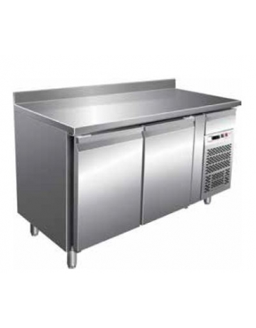 Tavolo refrigerato pasticceria ventilato con alzatina 2 porte cm 151x80x85h