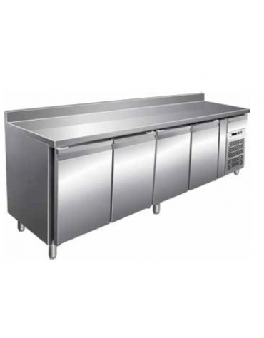 Tavolo refrigerato con alzatina 4 Porte cm. 223x60x85h