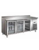 Tavolo refrigerato con alzatina 3 Porte a vetro cm. 176,5x70x85h