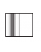 Fry top elett. trifase-11,1kw da banco, piastra doppia 1/2 liscia, 1/2 rigata, cm 76x51, r. temp. 50 a 300 °C - dim. 80x70,5x28h