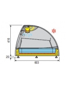 Espositore Da Banco refrigerato per sushi bacinelle GN1/3 E GN/1/1 Dim.mm L1005XP603XH441