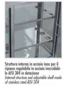 Espositore refrigerato ventilato da banco mm 1000x410x920h