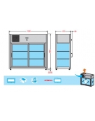 Espositore refrigerato ventilato da banco mm 1000x410x920h