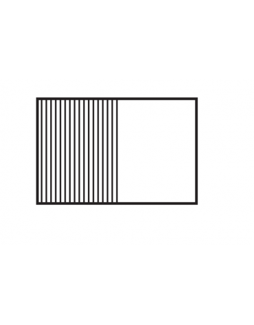 Fry top elettrico trifase-14,8kw da banco, piastra cromata 1/2 liscia, 1/2 rigata cm 116x51, da 50 a 300 °C - dim. 120x70,5x28h