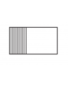 Fry top elettrico trifase-16,65kw da banco, piastra cromata 1/3 rigata 2/3 liscia, 3 zone di cottura cm 116x51 - cm 120x70,5x28h