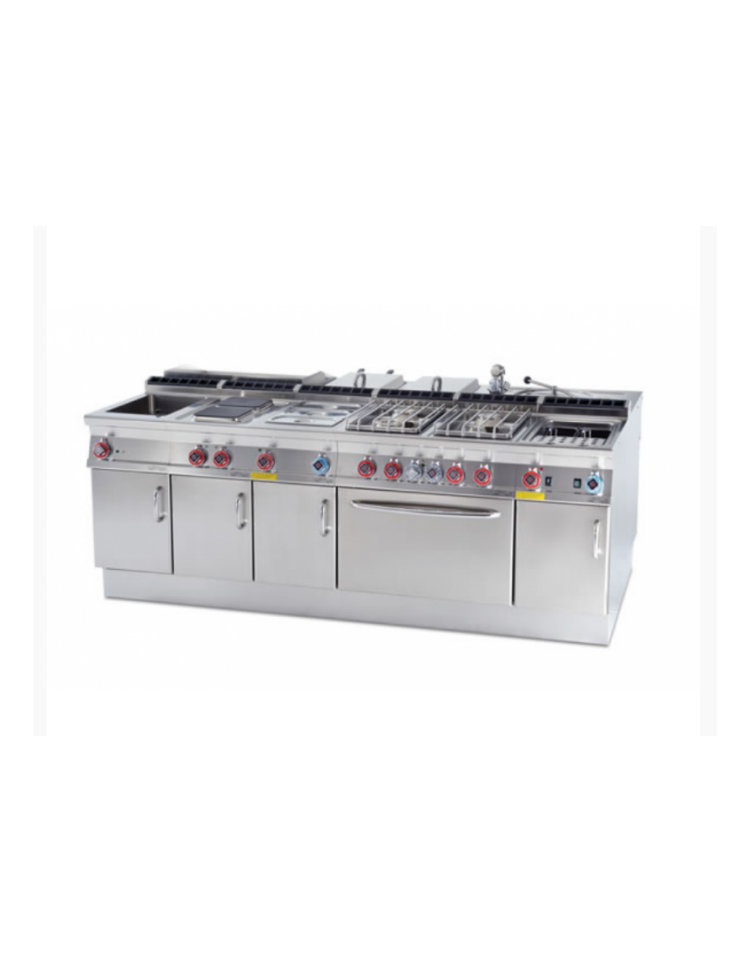 GRIGLIA PIETRA LAVICA GAS 40X70 INOX DA BANCO LINEA 70