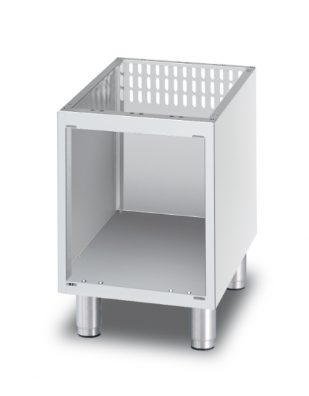 Base neutra a giorno in acciaio inox CrNi 18/10 AISI 304 porta non inclusa, cm 30x59,5x57h