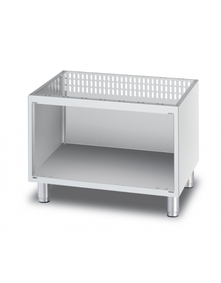 Base neutra a giorno in acciaio inox CrNi 18/10 AISI 304 portine non incluse, cm 80x59,5x57h