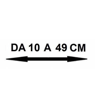 Larghezza da 10 a 49 cm